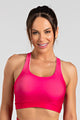 Top Nadador Estampa Lisa Rosa Neon