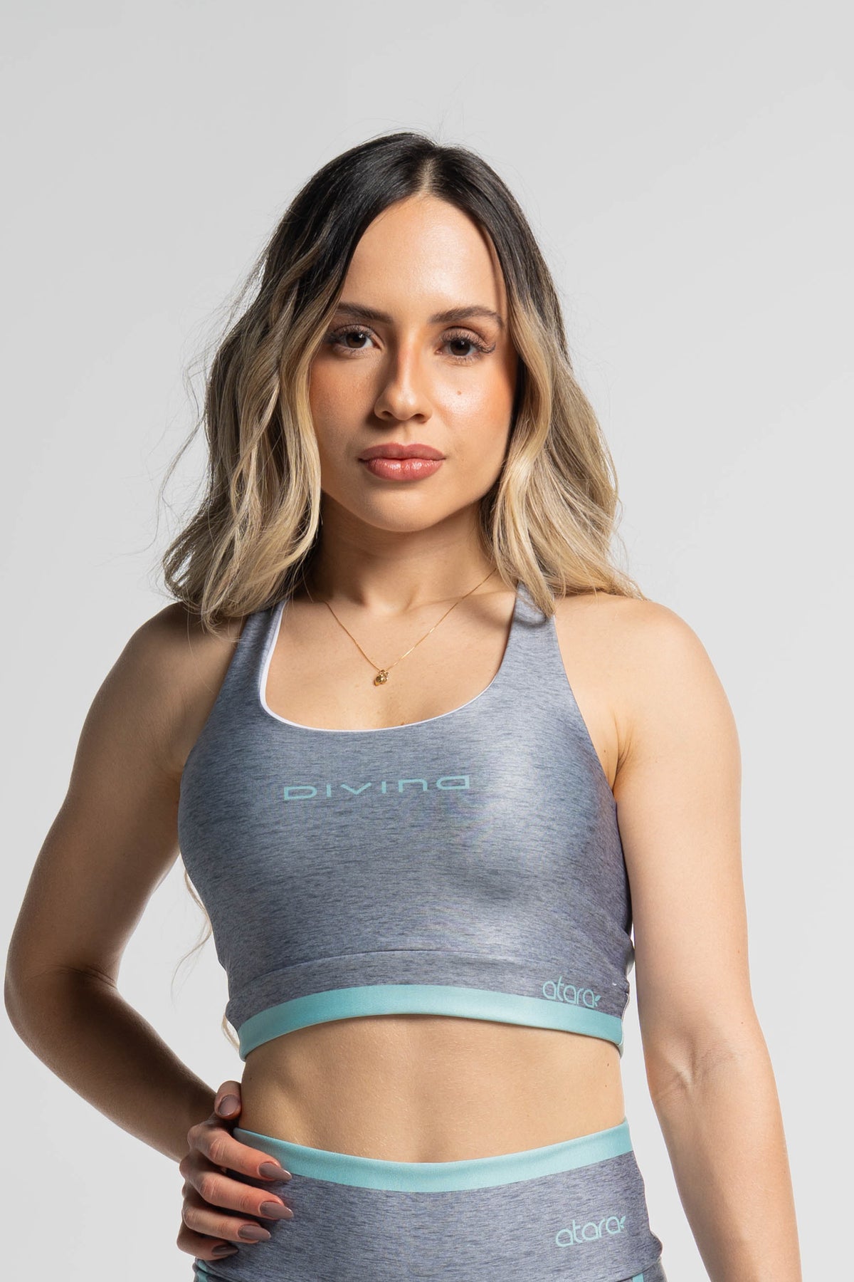 Top Melange Green - atarafitness