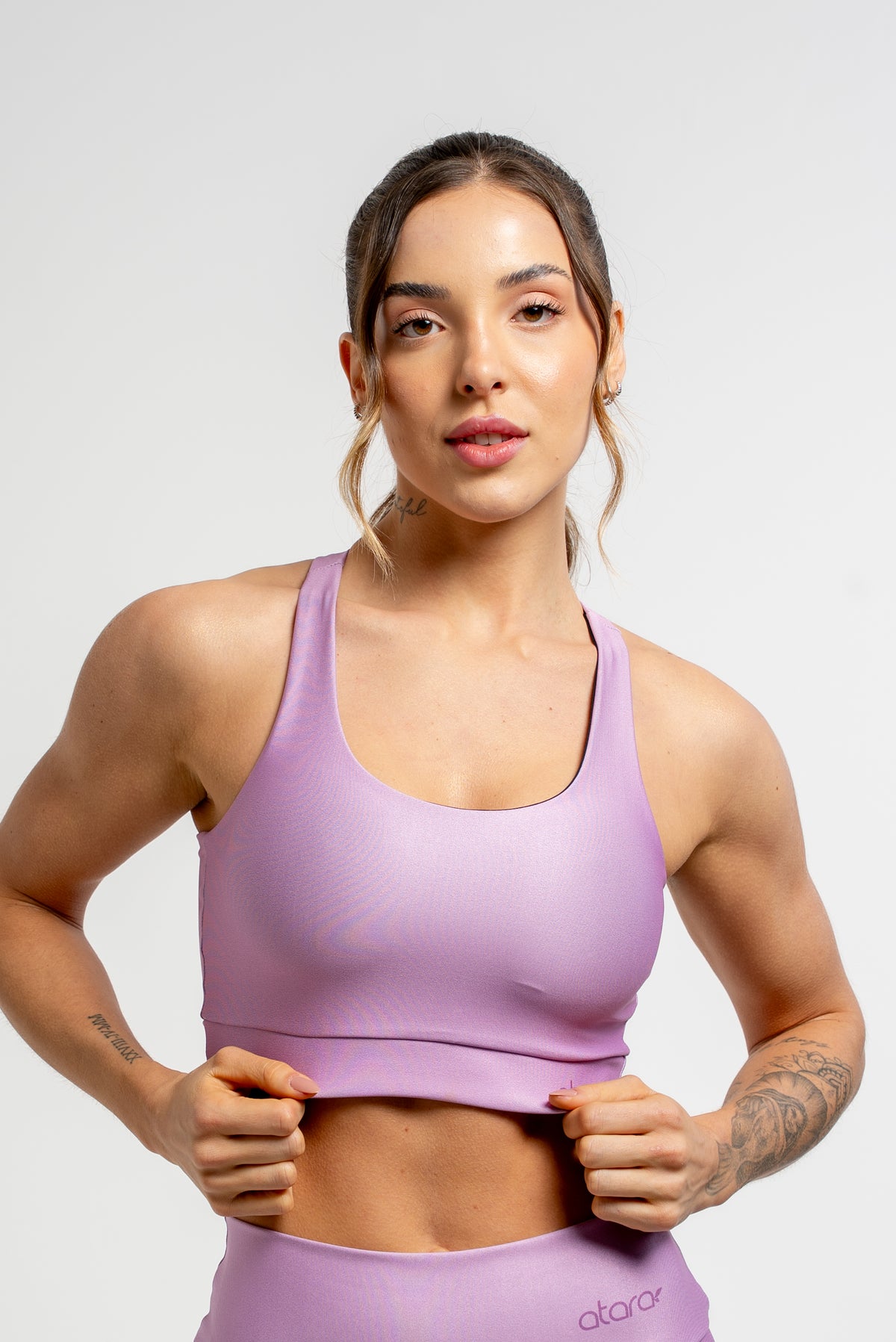 Top Nadador Básico Liso lilás - atarafitness