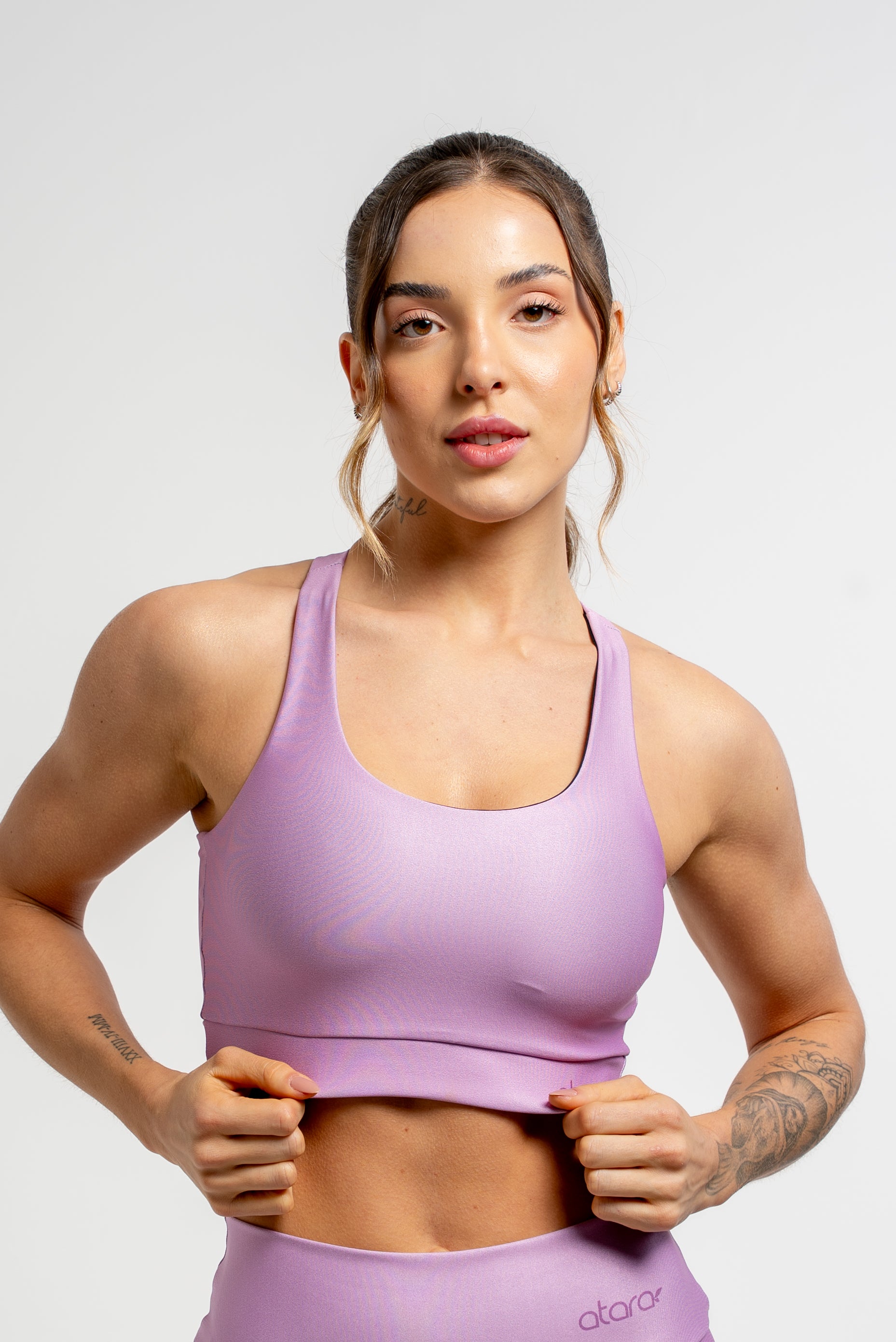 Top Nadador Básico Liso lilás - atarafitness