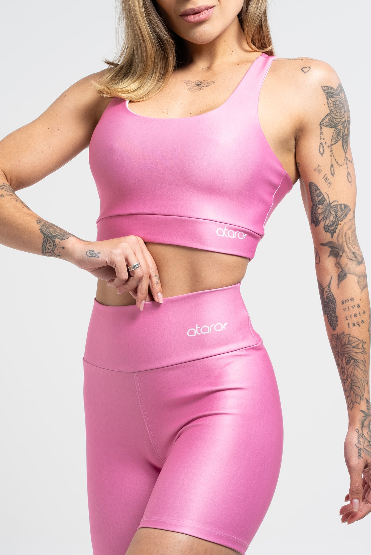 Top Nadador Básico Liso Rosa - atarafitness