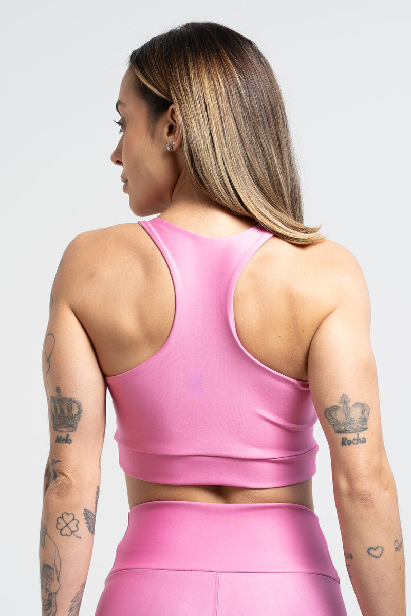 Top Nadador Básico Liso Rosa - atarafitness