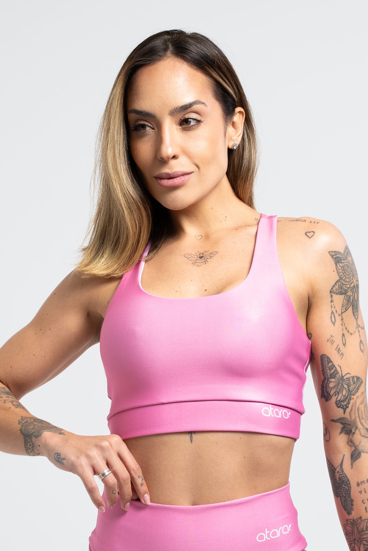 Top Nadador Básico Liso Rosa - atarafitness